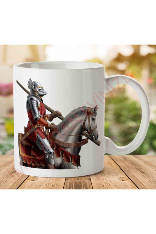 Art hedi̇ye A2430 Knight İki Tarafı Baskılı Kupa Bardak.jpg