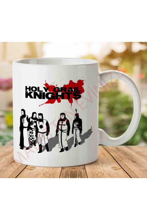 Art hedi̇ye 1-1889 Reservoir Dogs Monty Python Holy Grail Knights İki Tarafı Baskılı Kupa Bardak.jpg
