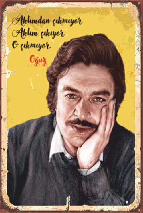 Oğuz Atay Aklımdan Çıkmıyor Retro Ahşap Poster 20x30