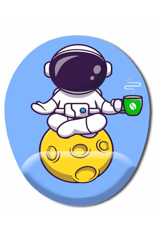 Art hedi̇ye Astronot Yoga Bilek Destekli Mouse Pad Mousepad