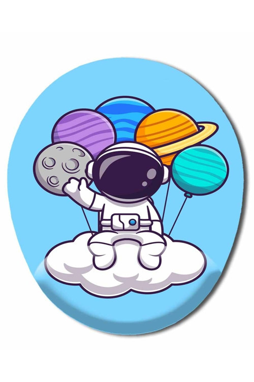 Art hedi̇ye En Çok Satılan Astronot Balon Gezegenler Bilek Destekli Mouse Pad Mousepad