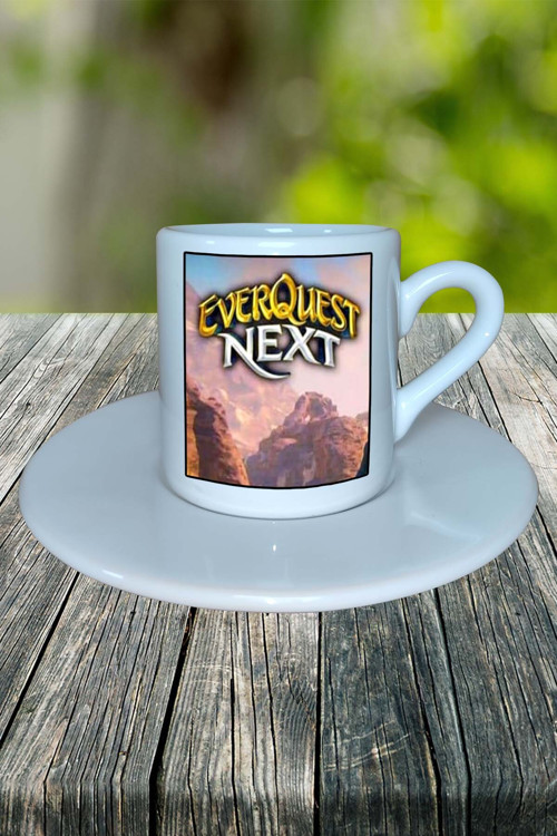 ever quest Oyun Baskılı Türk Kahvesi Fincanı Tabaklı Kişiye Özel Model 1