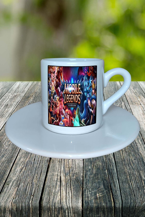 mobile legends Mobil Oyun Baskılı Türk Kahvesi Fincanı Tabaklı kişiye özel model 7
