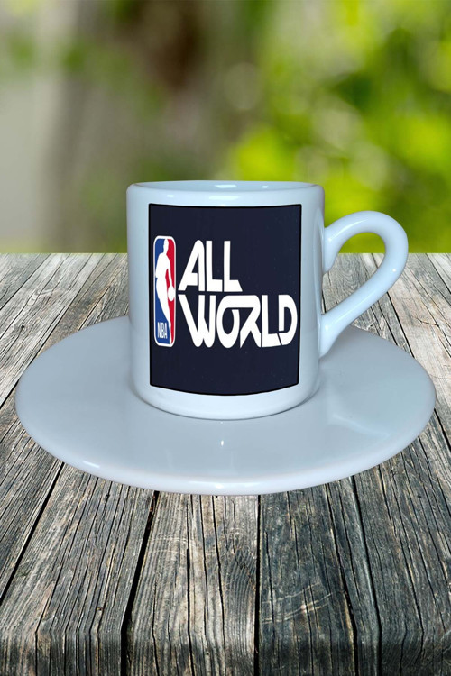 nba allworld Mobil Oyun Baskılı Türk Kahvesi Fincanı Tabaklı kişiye özel model 2