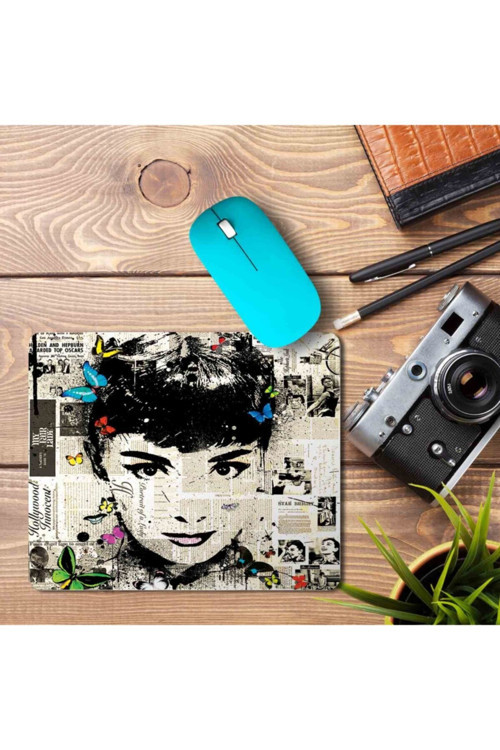Art hedi̇ye Audrey Hepburn Gazete Küpür Mouse Pad Mousepad