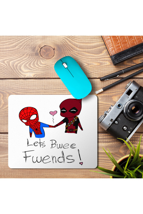 Art hedi̇ye Deadpool V Spiderman 2 Baskılı Mouse Pad Mousepad.jpg