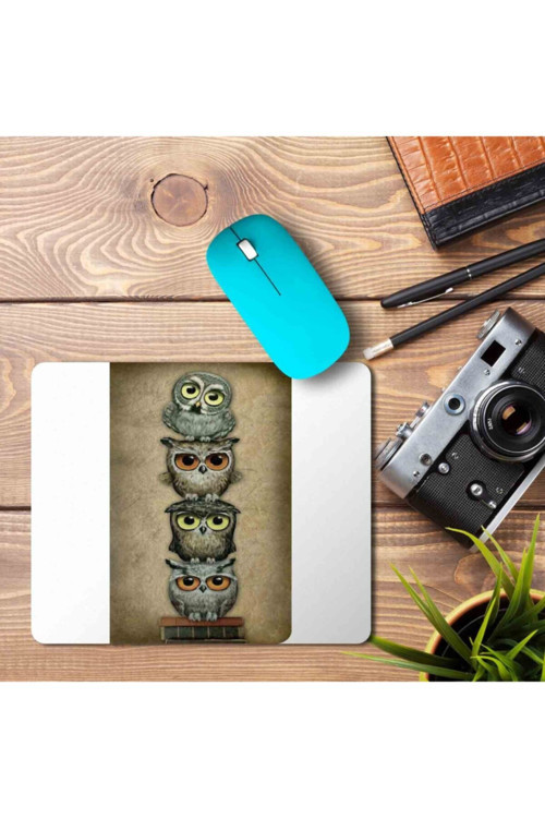 Art hedi̇ye Üst Üste Baykuşlar Mouse Pad Mousepad