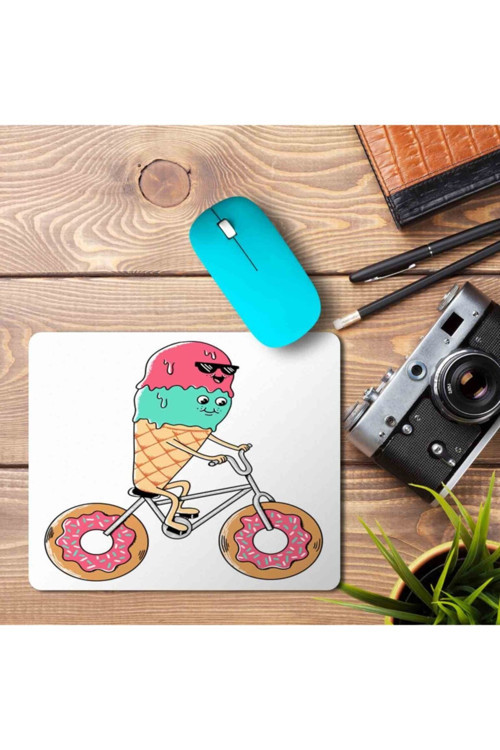 Art hedi̇ye Bisiklet Süren Dondurma Mouse Pad Mousepad