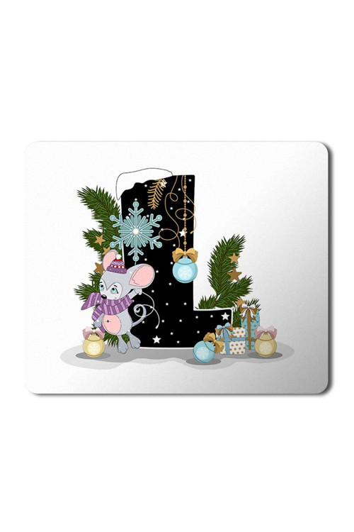 Art hedi̇ye Yeni Yıl Merry Christmas Yılbaşı'na Özel L Harfi MousePad Mouse pad