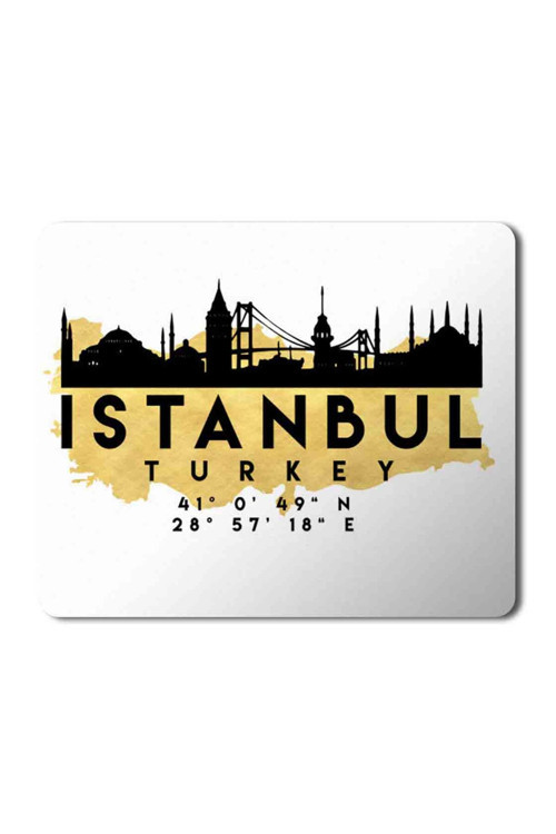Art hedi̇ye İstanbuk Türkiye Koordinatlar Baskılı Mouse Pad Mousepad.jpg