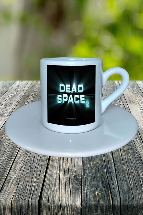 dead space Oyun Baskılı Türk Kahvesi Fincanı Tabaklı Kişiye Özel Model 1