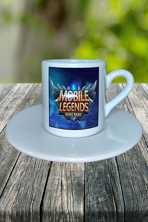 Art hedi̇ye mobile legends Mobil Oyun Baskılı Türk Kahvesi Fincanı Tabaklı kişiye özel model 14