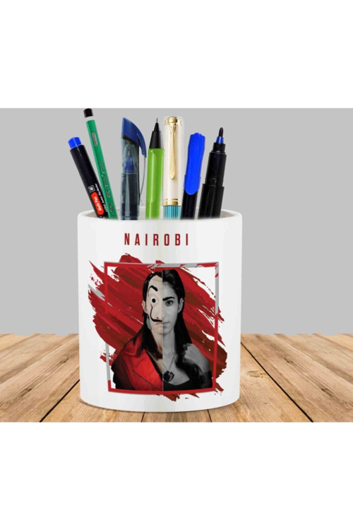 Art hedi̇ye La Casa De Papel Nairobi Kaktüs Sukulent Saksı Kalemlik