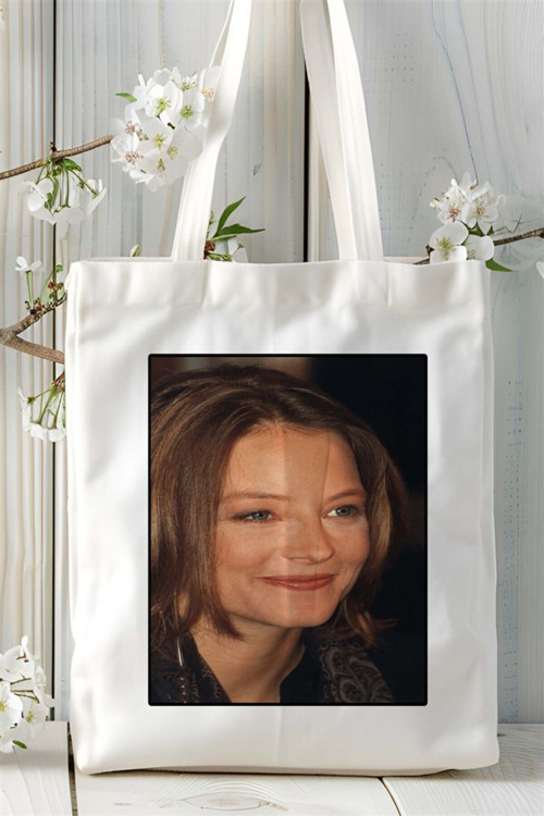 Art hedi̇ye Jodie Foster Baskılı Bez Çanta omuz çantası Kişiye Özel desen 2