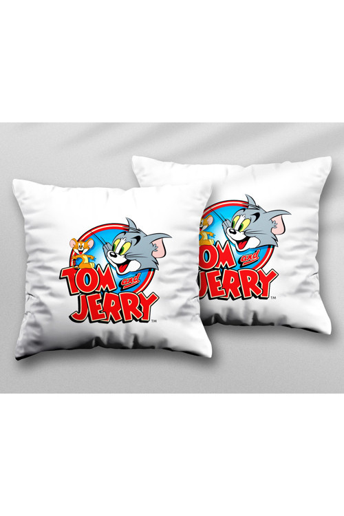 Art hedi̇ye Tom ve Jerry En Çok Satılan İki ADET iki Tarafı Baskılı Yıkanabilir Yastık Kırlent Kılıfı