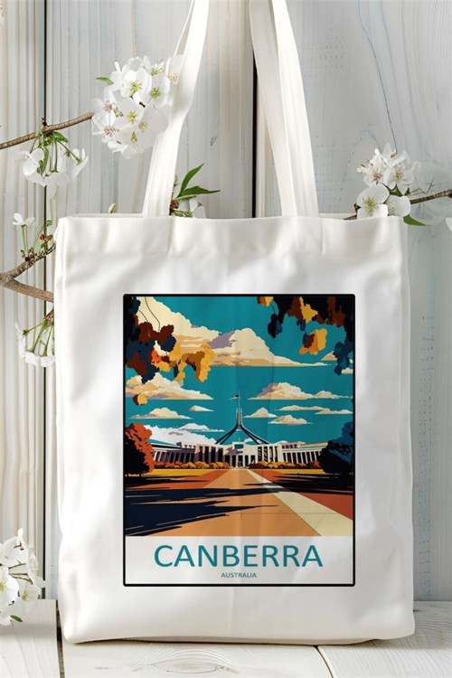 Art hedi̇ye canberra Baskılı Bez Çanta omuz çantası Kişiye Özel desen