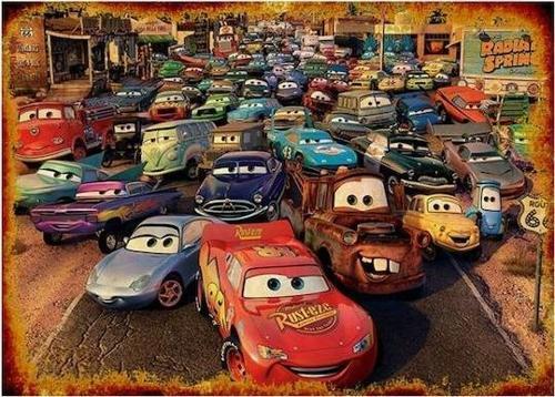 Şimşek Mcqueen Ve Arkadaşları Ahşap Poster 20x30