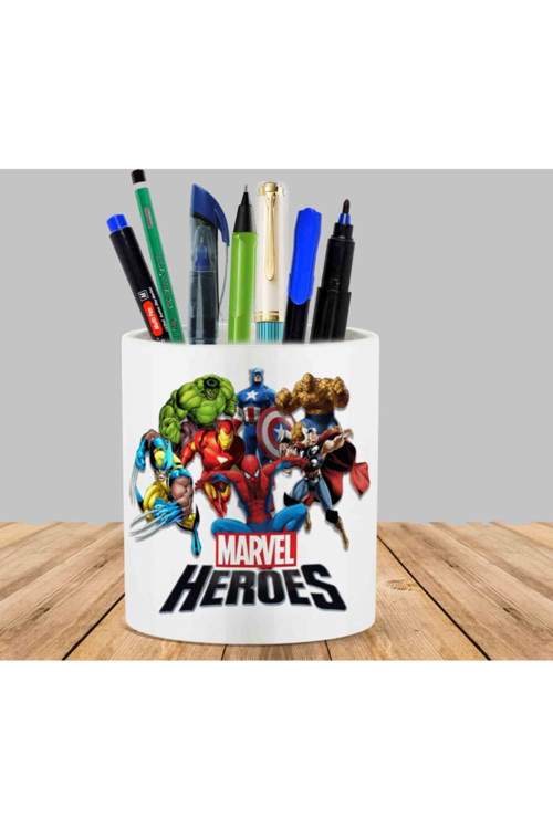 Art hedi̇ye Marvel Heroes Kaktüs Sukulent Saksı Kalemlik