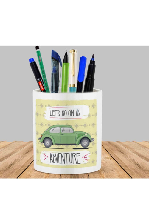 Art hedi̇ye Vosvos Lets Go On An Adventure Kaktüs Sukulent Saksı Kalemlik