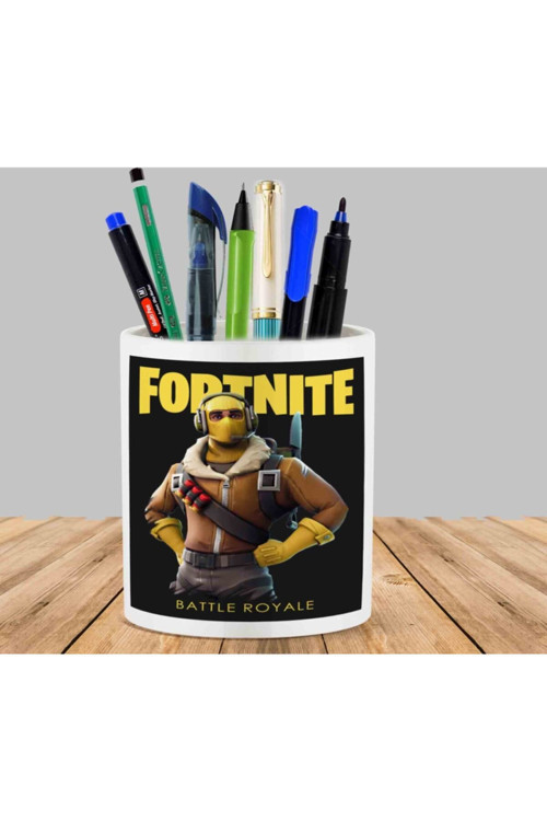 Art hedi̇ye Fortnite Preto Branco Kaktüs Sukulent Saksı Kalemlik