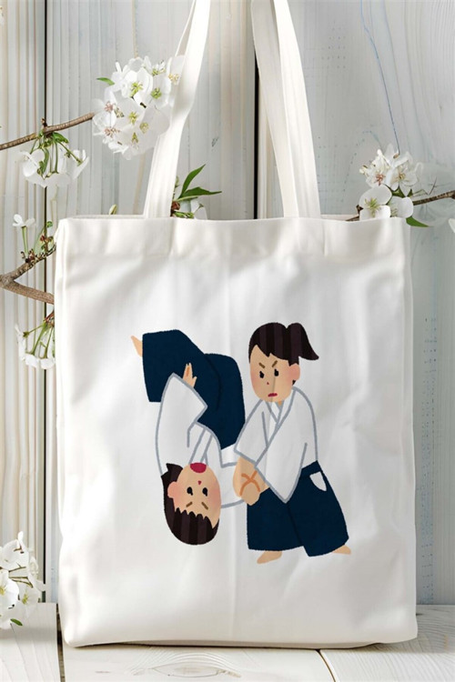 Art hedi̇ye aikido Baskılı Bez çanta Kişiye Özel Model 4