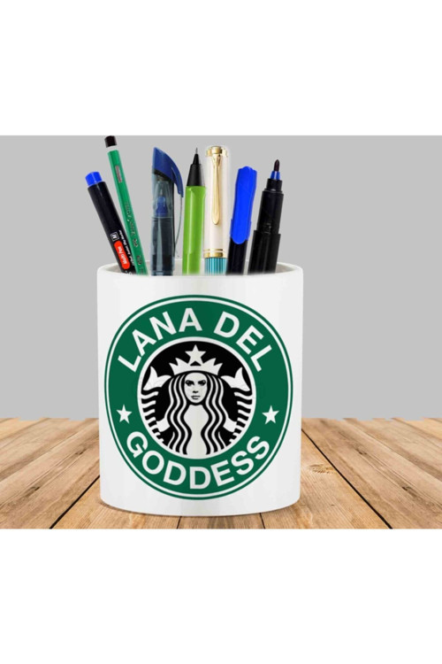 Art hedi̇ye Lana Del Rey Goddes Kaktüs Sukulent Saksı Kalemlik
