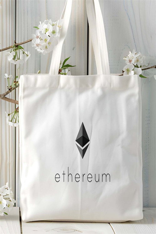 Art hedi̇ye etherium Baskılı Bez çanta Kişiye Özel Model 1