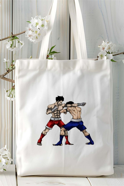 Art hedi̇ye boks Baskılı Bez çanta Kişiye Özel Model 3