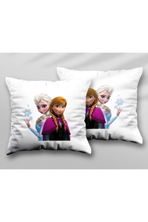 Art hedi̇ye Buz Devri Frozen Elsa Kristoff İki ADET iki Tarafı Baskılı Yıkanabilir Yastık Kırlent Kılıfı
