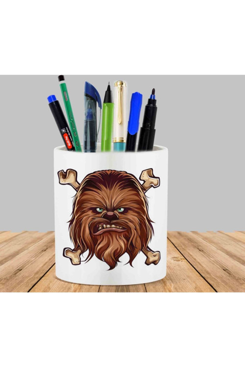 Art hedi̇ye Chewbacca Star Wars Kaktüs Sukulent Saksı Kalemlik