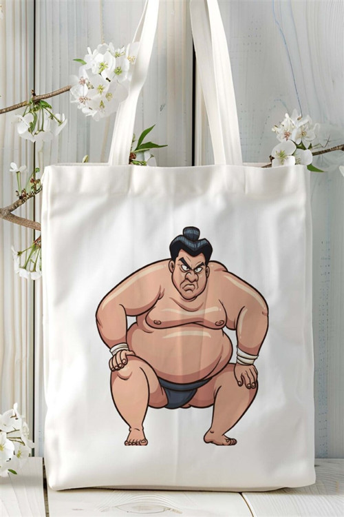 Art hedi̇ye sumo Baskılı Bez çanta Kişiye Özel Model 3