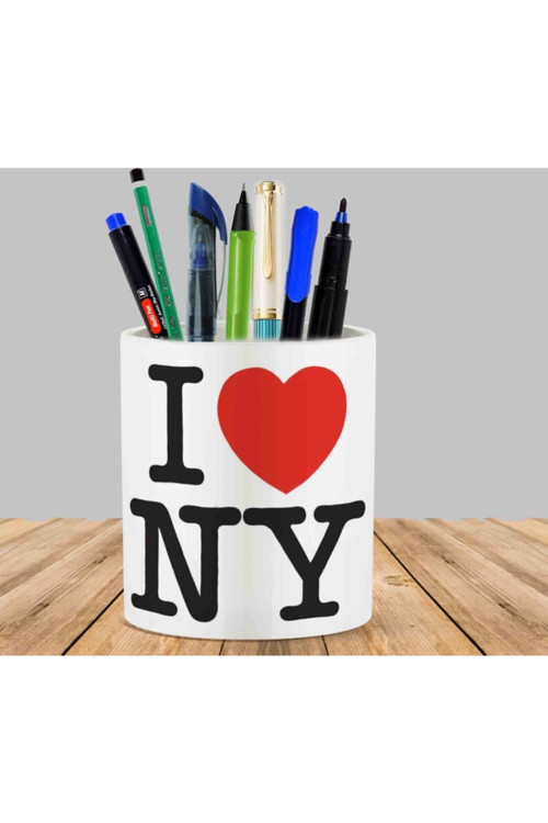 Art hedi̇ye I Love Ny Kaktüs Sukulent Saksı Kalemlik