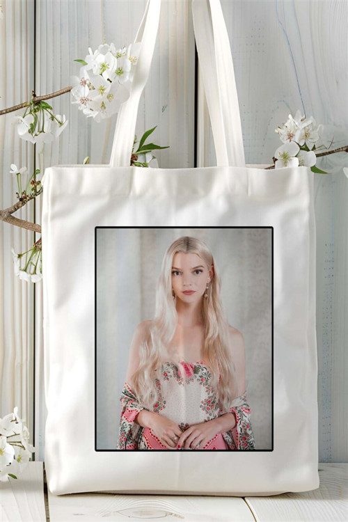 Art hedi̇ye Anya Taylor Baskılı Bez Çanta omuz çantası Kişiye Özel desen 1