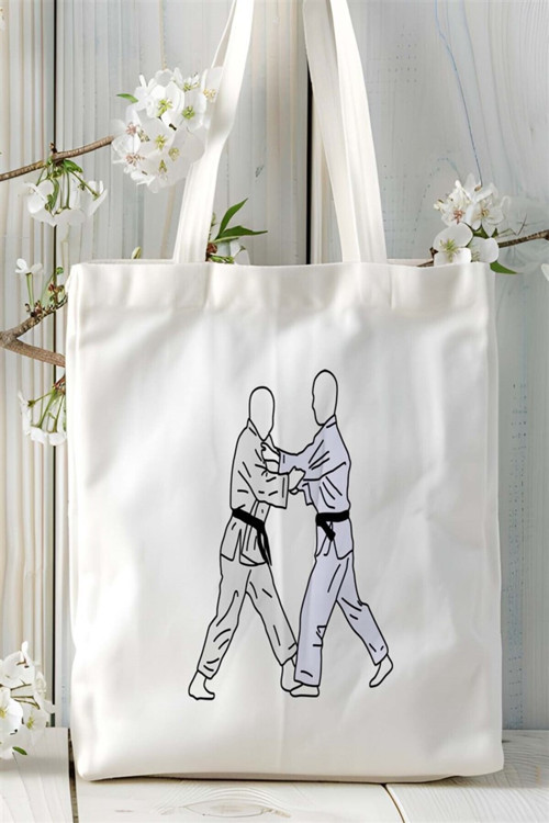 Art hedi̇ye judo Baskılı Bez çanta Kişiye Özel Model 8