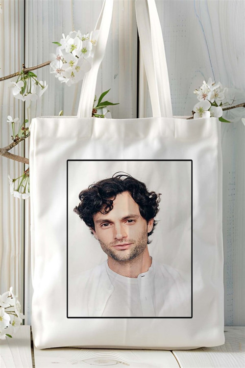 Art hedi̇ye Penn Badgley Baskılı Bez Çanta omuz çantası Kişiye Özel desen 3