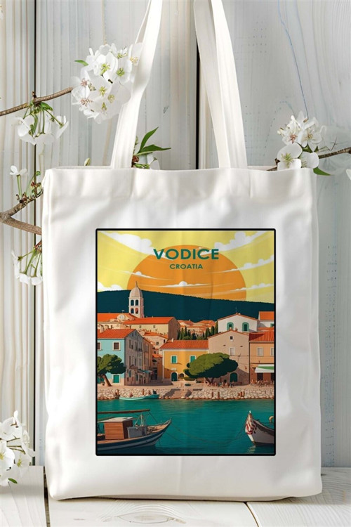 Art hedi̇ye vodice Baskılı Bez Çanta omuz çantası Kişiye Özel desen