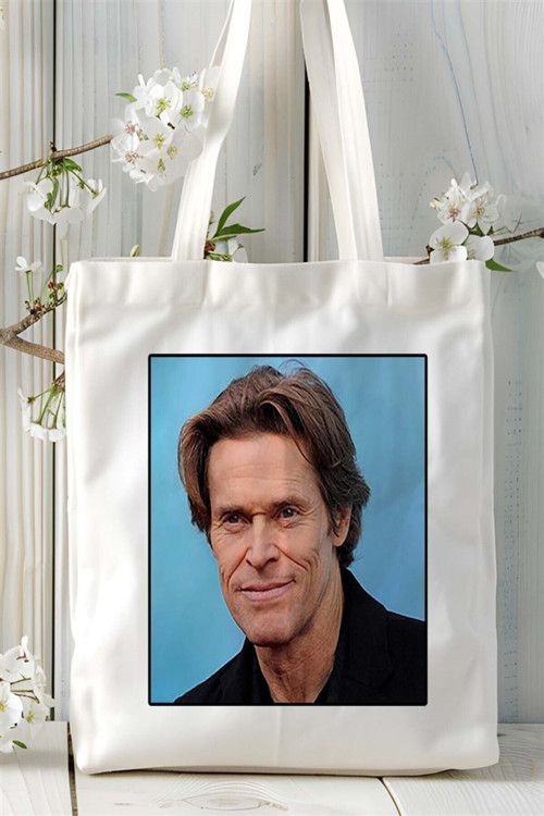 Art hedi̇ye Willem Dafoe Baskılı Bez Çanta omuz çantası Kişiye Özel desen 2