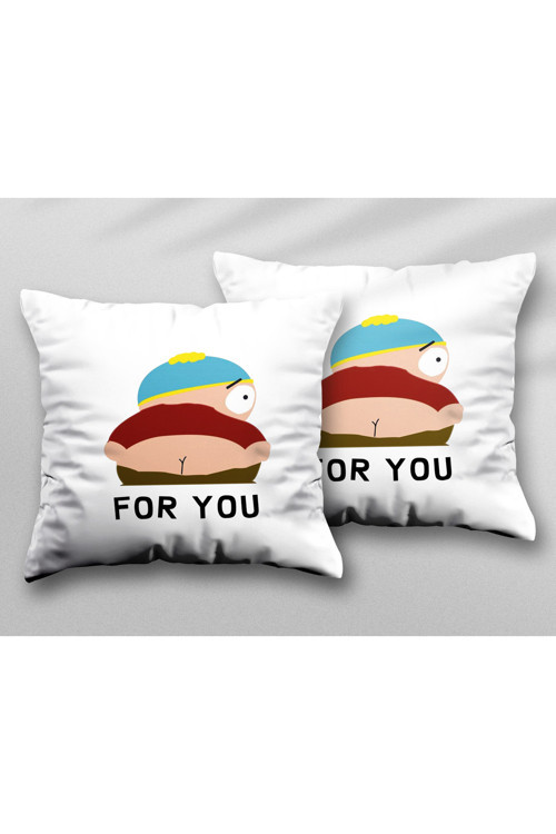 Art hedi̇ye South Park Eric Cartman İki ADET iki Tarafı Baskılı Yıkanabilir Yastık Kırlent Kılıfı