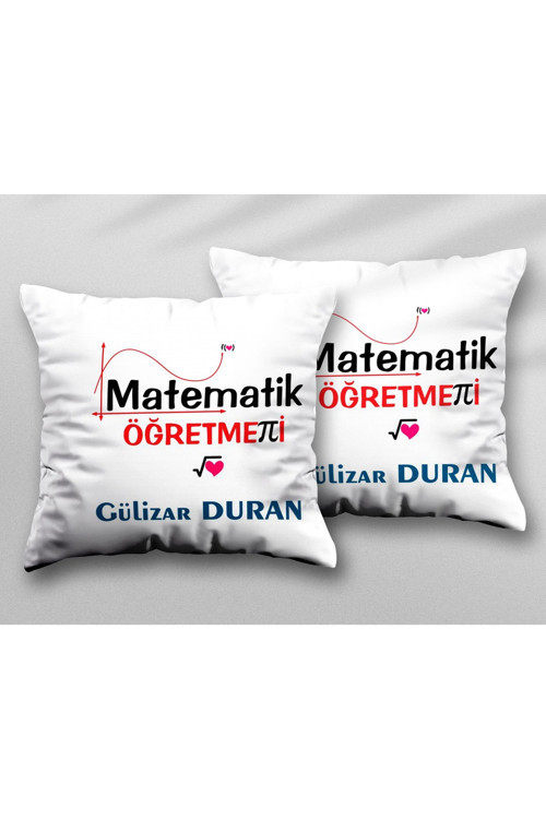 Art hedi̇ye Kişiye Özel Matematik Öğretmeni Teori İki ADET iki Tarafı Baskılı Yıkanabilir Yastık Kırlent Kılıfı