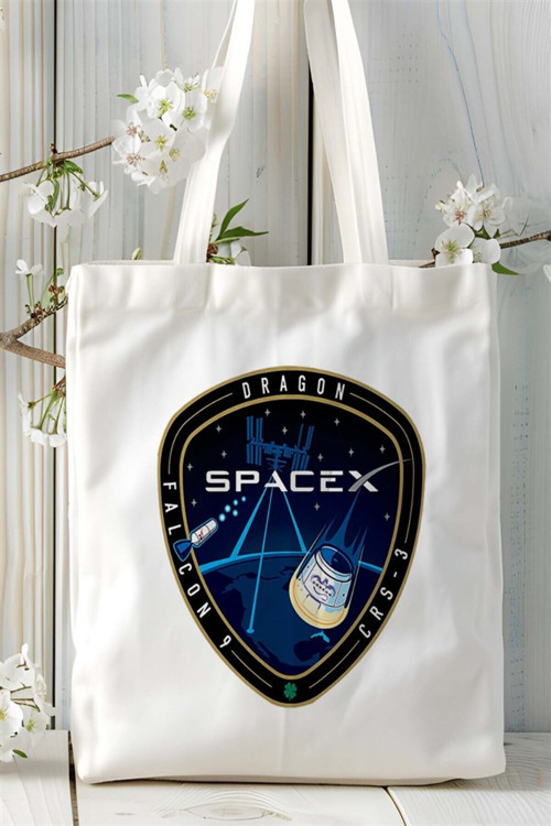 Art hedi̇ye spacex Baskılı Bez çanta Kişiye Özel Model 2