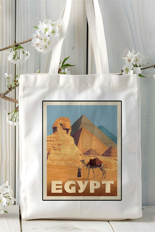 Art hedi̇ye egypt Baskılı Bez Çanta omuz çantası Kişiye Özel desen 3