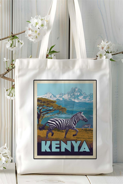 Art hedi̇ye kenya Baskılı Bez Çanta omuz çantası Kişiye Özel desen