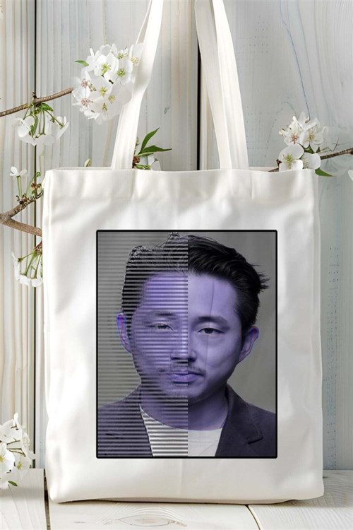 Art hedi̇ye Steven Yeun Baskılı Bez Çanta omuz çantası Kişiye Özel desen 3