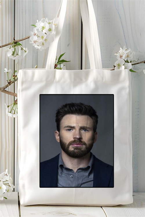 Art hedi̇ye Chris Evans Baskılı Bez Çanta omuz çantası Kişiye Özel desen 2