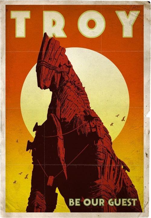 Truva Ahşap Poster 20x30