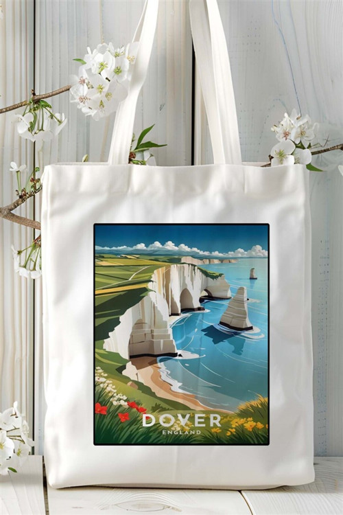 Art hedi̇ye dover Baskılı Bez Çanta omuz çantası Kişiye Özel desen