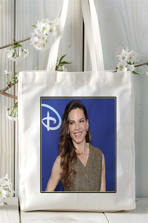 Art hedi̇ye Hilary Swank Baskılı Bez Çanta omuz çantası Kişiye Özel desen 2