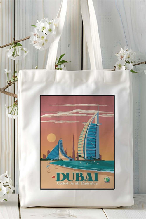 Art hedi̇ye dubai Baskılı Bez Çanta omuz çantası Kişiye Özel desen 2
