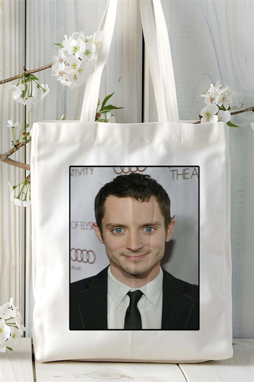 Art hedi̇ye Elijah Wood Baskılı Bez Çanta omuz çantası Kişiye Özel desen 2