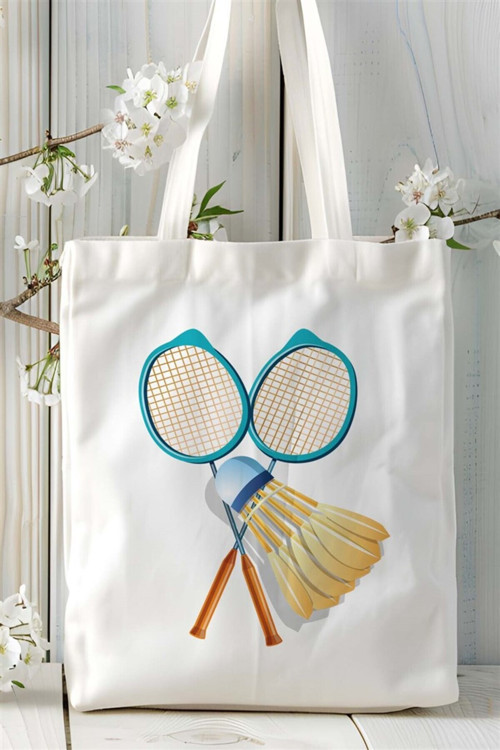 Art hedi̇ye badminton Baskılı Bez çanta Kişiye Özel Model 11